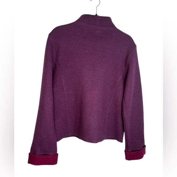 Nomadic Traders Wool Blend Purple Button Sweater Jacket Size Small - Picture 6 of 10